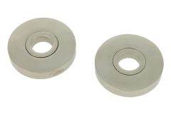 Rosace ronde encastrée laiton nickelé (paire)