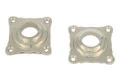 Rosace en laiton nickelé ornementée (paire)