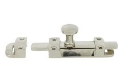 Targette de porte en laiton nickelé 103x28mm (Lxl)