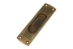 Poignée cuvette porte coulissante laiton patiné (1928)