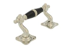 Poignée de tirage 130mm ornementée déportée laiton nickelé