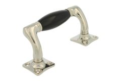 Poignée de tirage 115mm déportée laiton nickelé bakélite