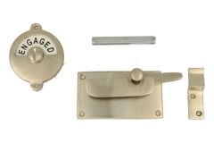 Verrou de porte de WC Vacant/Engaged nickel satiné 92x52mm