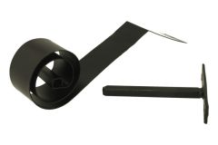 Ressort de sonnette à tirer avec support en fonte noir